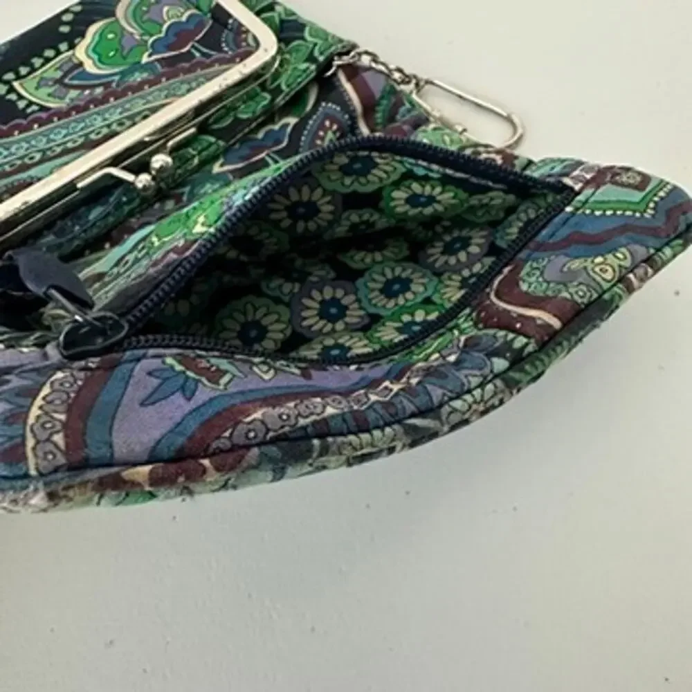 Vera Bradley Blue Rhapsody Taxi Wallet Compact Cotton Wallet For Crafts/Repairs - Picture 15 of 16
